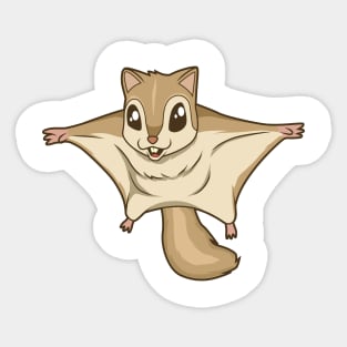 Kawaii flying squirrel Sticker